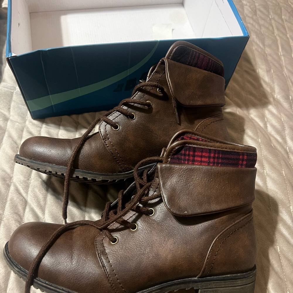 Macy's Brown Leather Women's Winter Boots